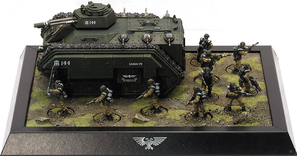 Inquisiter Scale Cadian Regiment with Chimera