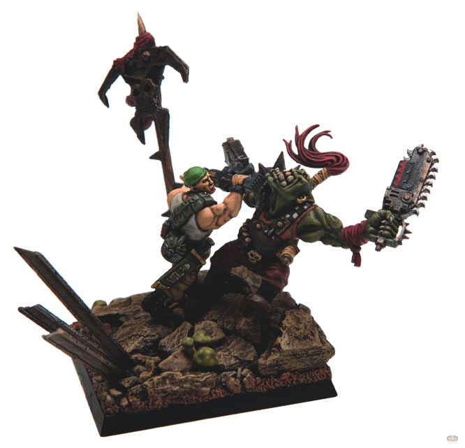 Catachan Guardsman vs Ork