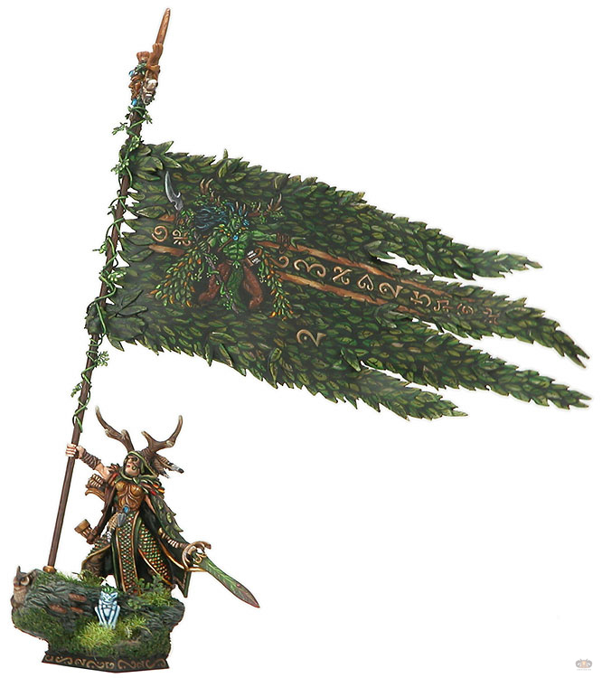Wood Elf Standard Bearer of Aelorien Darkthorn